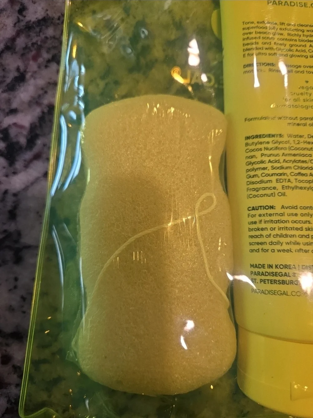 Paradise.GAL Beach Glow Coconut + Glycolic Acid Konjac Jelly Scrub Set